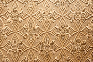 Close-up of embossed floral design with textured elements