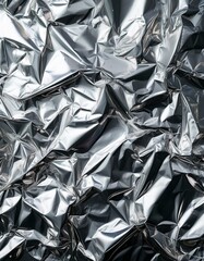 Shiny crumpled foil texture