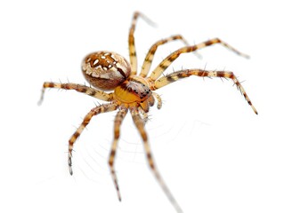 Close-up of a Spider Isolated On White