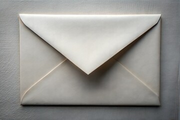 White envelope on white background