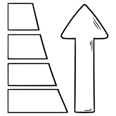 sort button illustration hand drawn outline vector