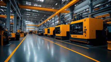 Fototapeta premium Large Machines on a Conveyor Production Line