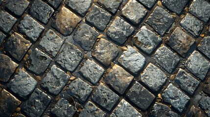 Textured Stone Pavement Backdrop with Geometric Abstract Pattern and Vintage Earthy Tones