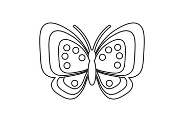 Fantasy Outline of Butterfly for coloring page.