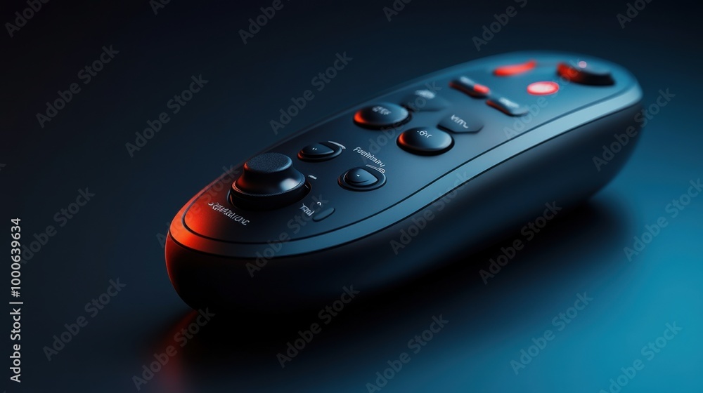 Poster modern remote control for media playback and navigation