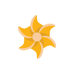 Star flower icon in flat color style. Floral plant nature decoration. Star symbol with a unique shape. Suitable for use as a symbol of premium, classy, rating, experience, etc.