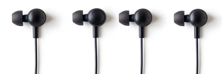 Naklejka premium Headphones on white background