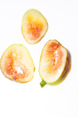 新鮮なイチジクの断面【秋の味覚】