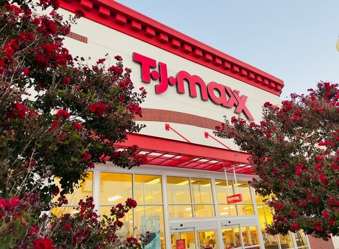 TJ Maxx discount retail storefront.
