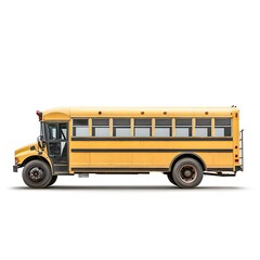School bus isolated on white background