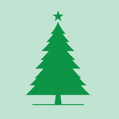 Christmas tree silhouette vector illustration