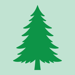 Christmas tree silhouette vector illustration