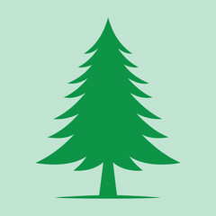 Christmas tree silhouette vector illustration