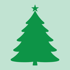 Christmas tree silhouette vector illustration