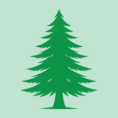 Christmas tree silhouette vector illustration