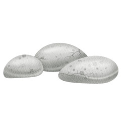 Watercolor Group of Rocks.