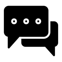 speech bubble glyph icon