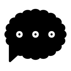 speech bubble glyph icon