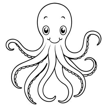 recommend clip art: Adorable Cartoon Octopus 