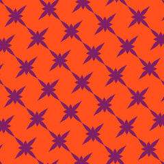 An Abstract Seamless Colorful Diwali  pattern vector. Floral Sparkling Rangoli pattern on a Orange background. Diwali Wallpaper. Design for texture ,fabric  wrapping ,decoration and all textile print.