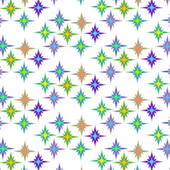 An Abstract Seamless Colorful Diwali  pattern vector. Floral Sparkling Rangoli pattern on a White background. Diwali Wallpaper. Design for texture ,fabric  wrapping ,decoration and all textile print.