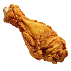 crispy fried chicken on white background