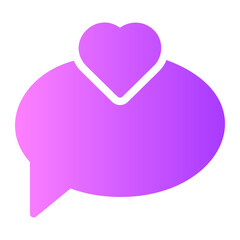 speech bubble gradient icon