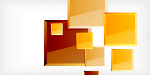 Colorful squares with reflections abstract background design. Vector Illustration For Wallpaper, Banner, Background, Card, Book Illustration, landing page