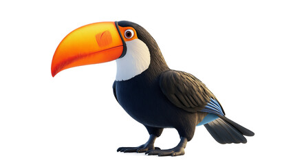Obraz premium Toco toucan vintage on a white background