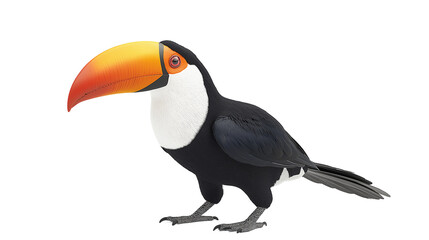 Naklejka premium Toco toucan vintage on a white background