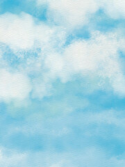 Soft Watercolor Blue Sky