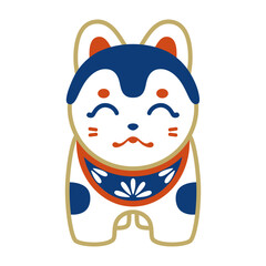 縁起物の犬張子イラスト