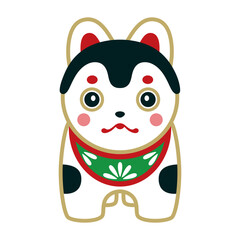 縁起物の犬張子イラスト