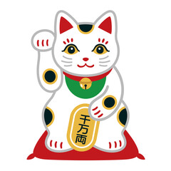 商売繁盛の招き猫イラスト