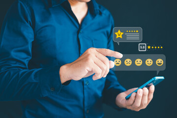 Customer satisfaction survey, user experience score, customer experience evaluation service quality, leading to corporate reputation rating.