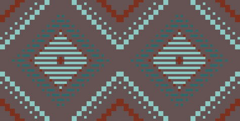 Arabic Geometric Abstract Patternfolk Embroidery, Aztec Geometric Ornament Print. Design for Carpet, Wallpaper, Clothing, Wrapping, Fabric