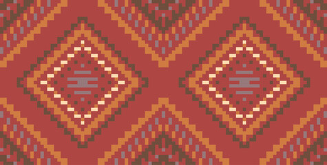 Retro Traditional Pattern Dressfolk Embroidery, Aztec Geometric Ornament Print. Design for Carpet, Wallpaper, Clothing, Wrapping, Fabric