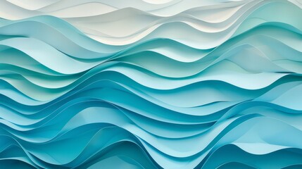 Fototapeta premium Delicate Minimal Paper Cut Artwork with Layers