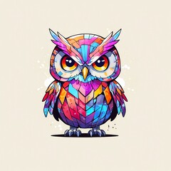 Colorful Owl Illustration