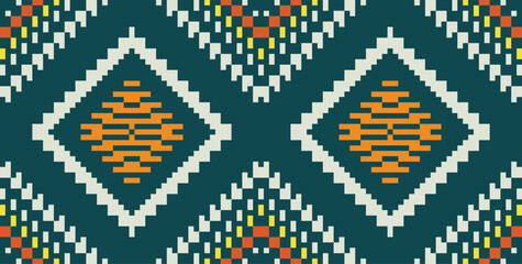 Russian Ikat Dress Patternfolk Embroidery, Aztec Geometric Ornament Print. Design for Carpet, Wallpaper, Clothing, Wrapping, Fabric