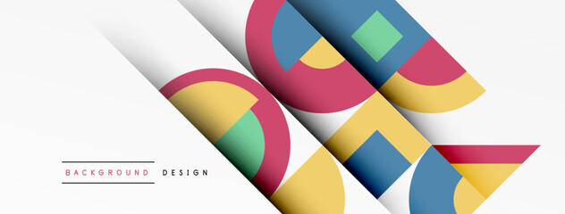 Modern geometrical abstract background - circles. Business or technology presentation design