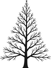 Obraz premium Winter Minimalist Christmas Tree vector