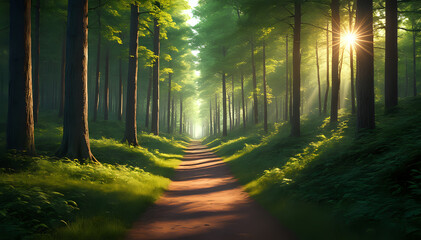 Obraz premium morning in the forest