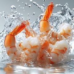 Chopped cooked shrimp