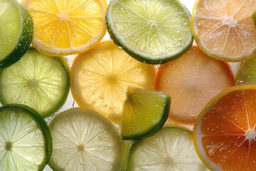 Lemon wedges and lime juice