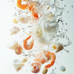 Chopped cooked shrimp