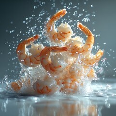 Chopped cooked shrimp