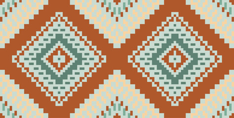 Zigzag Traditional Dishcloth Knitting Patternfolk Embroidery, Aztec Geometric Ornament Print. Design for Carpet, Wallpaper, Clothing, Wrapping, Fabric