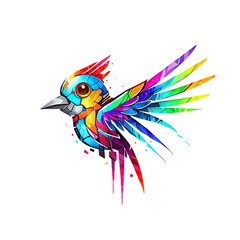 Obraz premium Abstract Colorful Bird