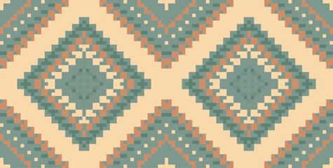 Vintage Ethnic Pattern Designfolk Embroidery, Aztec Geometric Ornament Print. Design for Carpet, Wallpaper, Clothing, Wrapping, Fabric